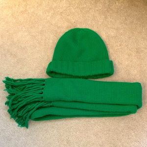 Jcrew green knit scarf
